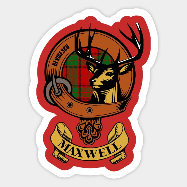 Maxwell Clan Crest Sticker by ToddPierce